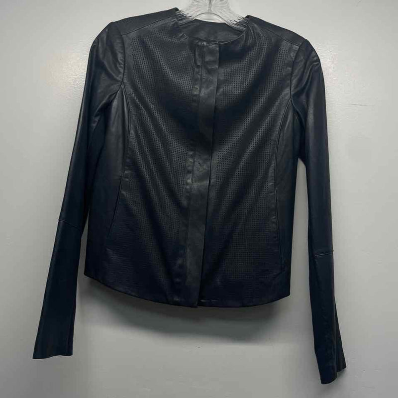 Vince Women's Size XXS Blue Solid Zip Up Jacket