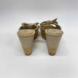 Guess Size 8 Women's Gold Shimmer Wedge Sandals