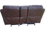 Recliner Brown Faux leather Loveseat