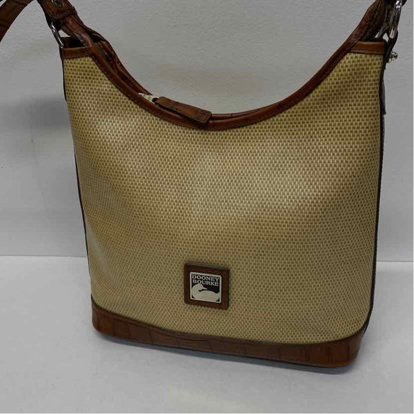 Dooney & Bourke Tan-Brown Leather Pattern Shoulder Handbag