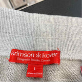 Krimson Klover Size L Women's Gray Tweed Pull On Skirt