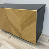 Ikea Black-Tan Cabinet