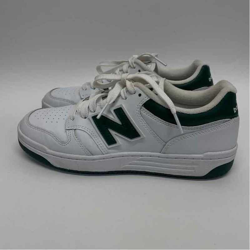 New Balance  Size 7 White-Black Leather Men's Men's Sneakers