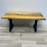 Handmade Pedestal Pine Bench
