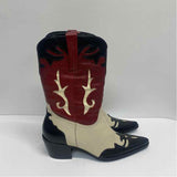 Matisse Size 6.5 Women's Red-Multi Color Block Western Boots