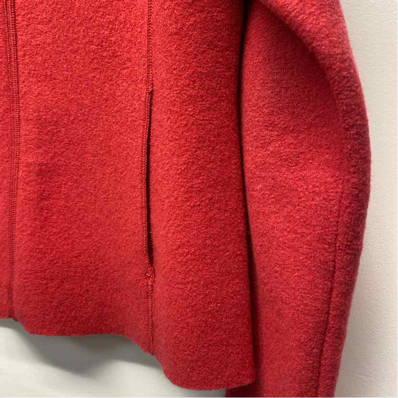 Eileen Fisher Women's Size S Coral Solid Zip Up Jacket