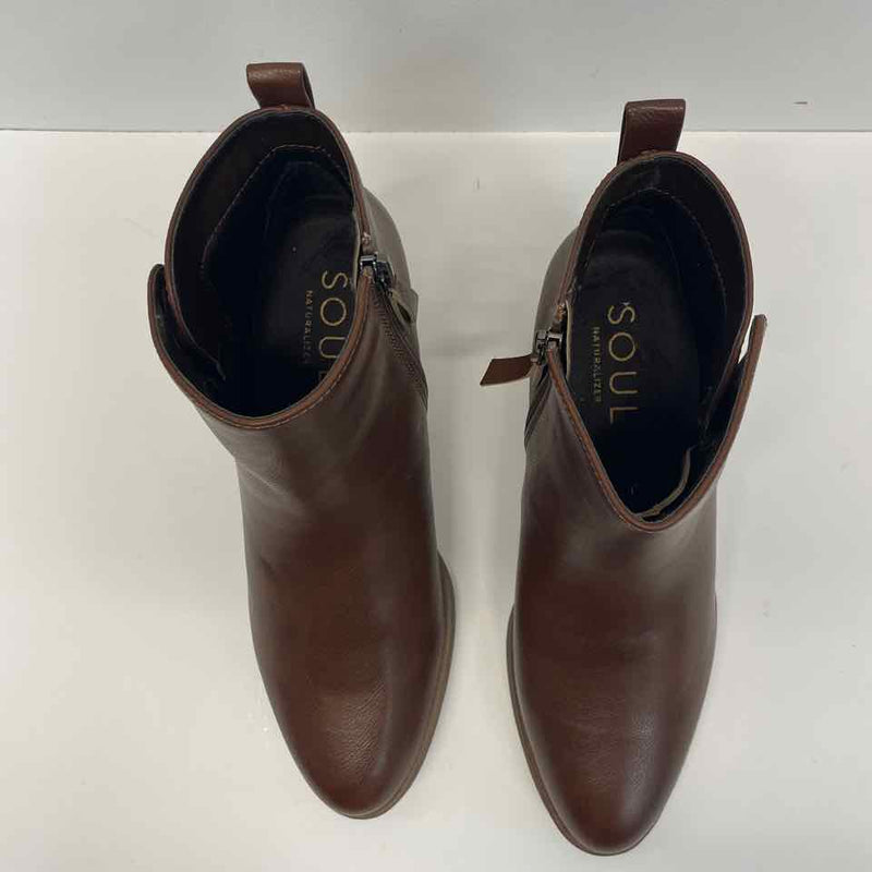 Naturalizer Soul Size 8.5 Women's Cappucino Solid Ankle Booties