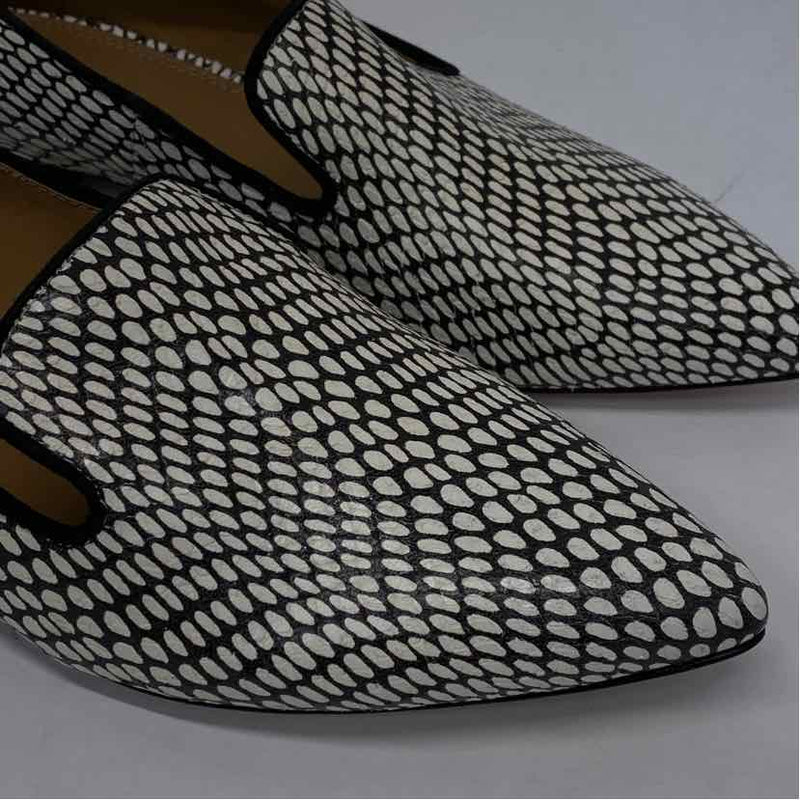 Tory Burch Size 8.5 Women's Black-White Pattern Slip On Flats