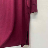 Encircled Size Xl Women's Burgundy Solid Long Sleeve Shift Dress