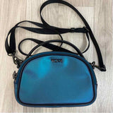 Tumi Voyager Blue Leather Iridescent Crossbody Handbag