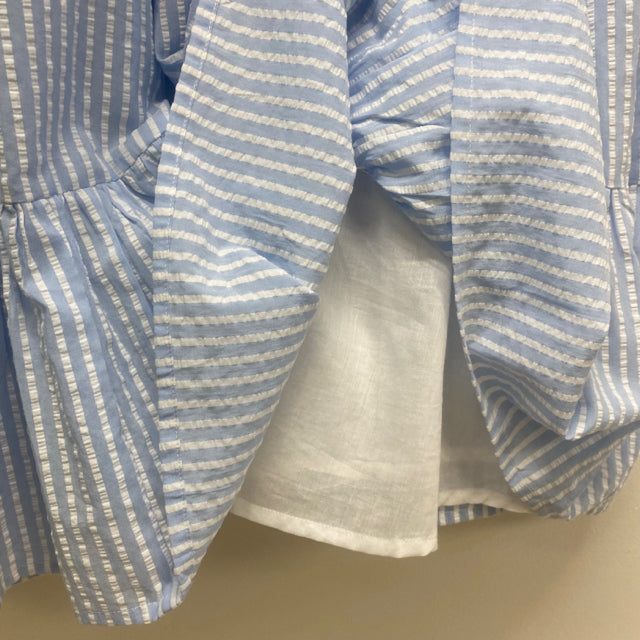 Wayward  Fancies Women's Size 2 Xl-16 Blue-White Striped Long Sleeve Dress