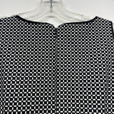 White House Black Market Size 8-M Women's Black-White Plaid Sleeveless Top