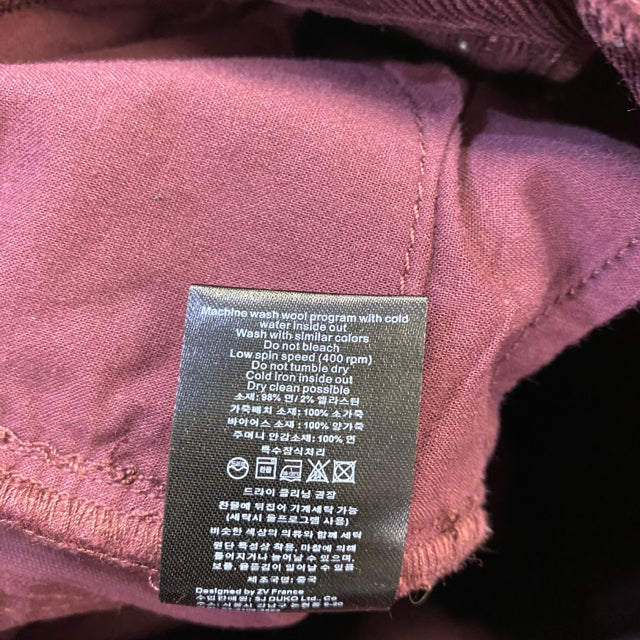 Zadig & Voltaire Size 0 Women's Purple Solid Jeans