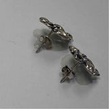 Sterling Silver Stud  Vine Leaf Design Earrings