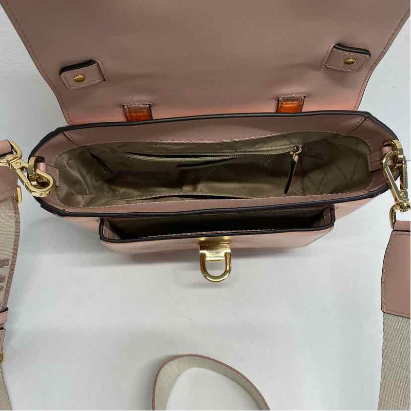 Michael Kors Rose Gold Leather Shimmer Crossbody Handbag