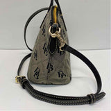 Dooney & Bourke Black Fabric Signature Satchel Handbag