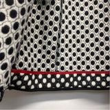 Chico's Women's Size 1-M Black-White Polka Dot Open Front Jacket