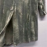Avant Toi Women's Size S Green-Beige Pattern Button Up Coat