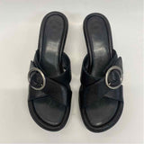 Nurture Size 7.5 Women's Black Solid Heel Sandals