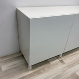 Solid White 2 door Adjustable Shelves Cabinet