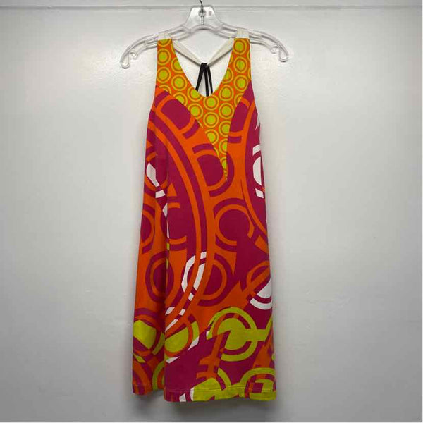 Title Nine Size M Women's Pink-Multi Pattern A Line Dress