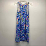 Lilly Pulitzer Size 4-S Women's Blue-Multi Pattern Shift Dress