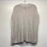 Eileen Fisher Size L Women's Beige Tweed Sleeveless Sweater