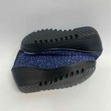 Bernie Mev Size 38-7.5 Women's Blue Woven Clog Shoes