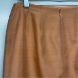 Dana Buchman Size 8 Women's Peach Solid Pencil-Knee Skirt