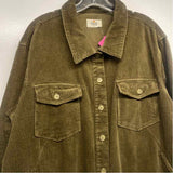 Marine Layer Women's Size L Green Solid Button Up Jacket