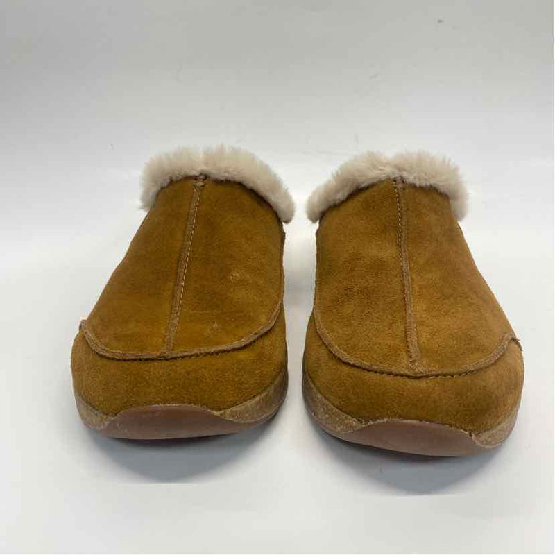 Taos Size 8 Women's Brown Solid Slip On Slippers