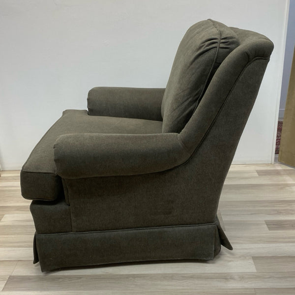 Smith Brothers of Berne Swivel Dark Green Fabric Solid Chair