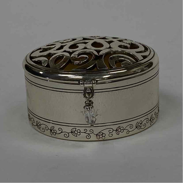 Brighton Cut Out Silver Metal Trinket Box w Hinged Lid