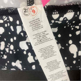 Fabletics Size Xl Women's Black-White Pattern Leggings Activewear Pants