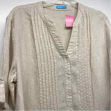 J.McLaughlin Size Xl Women's Beige Solid Shirt Dress
