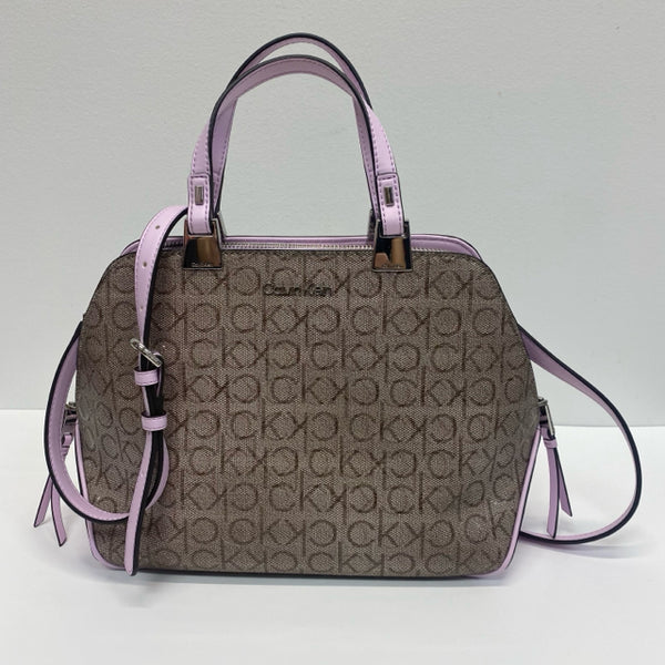 Calvin Klein Lilac-Taupe Signature Crossbody Handbag