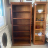 Adjustable Shelves Brown Wood Bookcase