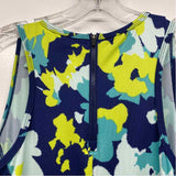 Title Nine Size M Women's Blue-Multi Pattern Sleeveless Shift Dress