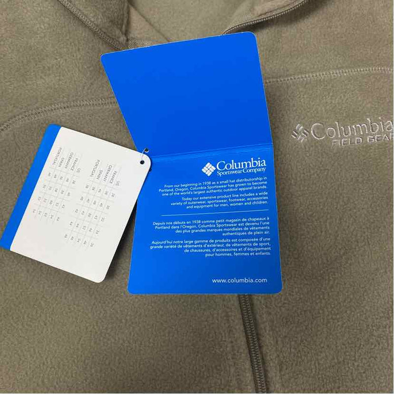 Columbia Size L Tan Fleece Polyester Solid Men's Vest