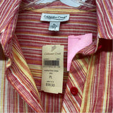 Coldwater Creek Size PL Women's Red-Multi Stripe Button Up Shirt