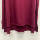Encircled Size Xl Women's Burgundy Solid Long Sleeve Shift Dress