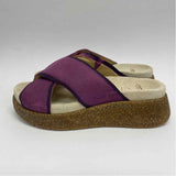 Dansko Size 37-7 Women's Purple Solid Slip On Sandals