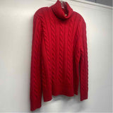 Polo by Ralph Lauren Size M Women's Red Solid Turtle Neck Sweater