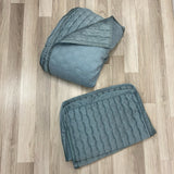 Hotel Collection Aqua Quilt Queen Size w/ 3 pillow Shams