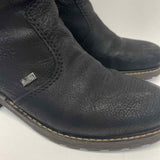 Rieker Size 40-9.5 Women's Black Solid Biker Booties