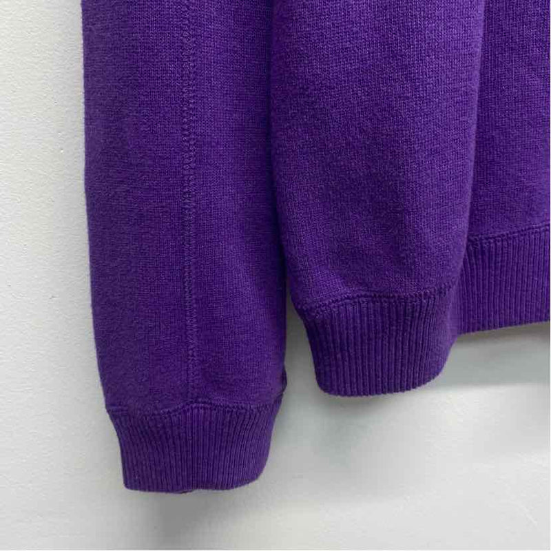 Tommy Bahama Size L Purple Knit Cotton Tweed Men's Men's Sweater