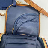 Nordace Blue Fabric Solid Siena Nexus Crossbody Handbag