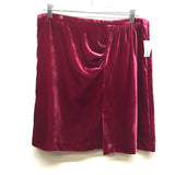 By Anthropologie Women's Size 14 Solid Cranberry Knee High Skirt