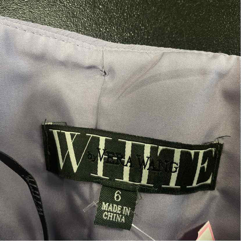 White By Vera Wang Size 6-S Women's Periwinkle Solid Strapless Dress