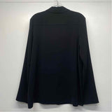 Tibi Size 10-M Women's Soft Drape Solid Black Button Up Blouse